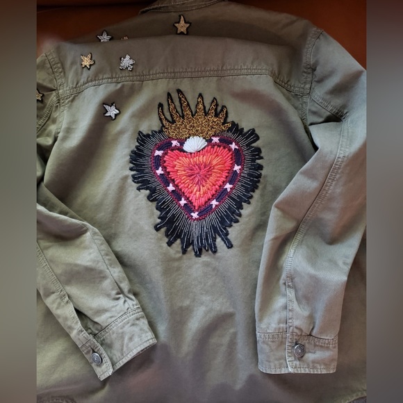 Pre owned Cinq a sept  sacred heart military utility jacket in xlnt condition - Picture 8 of 14